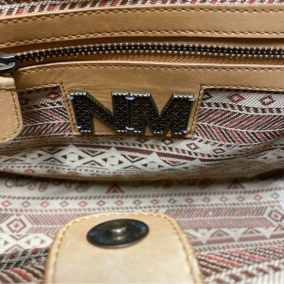 Naughty Monkey Tropical Patterned Leather Tan and Green Women's Bag - Picture 10 of 16